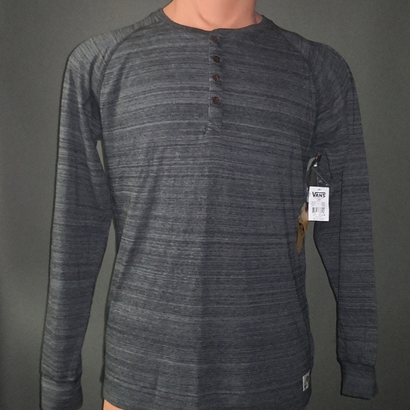 VANS Off the Wall, Size XL, Lightweight Sweater, Heather Black/Gray - Picture 1 of 12